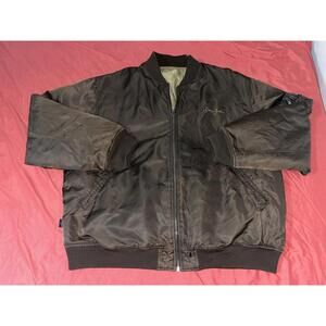 VTG 2000s Sean John Bomber Jacket Brown Men’s 2XL Brown / Gold Insulated
